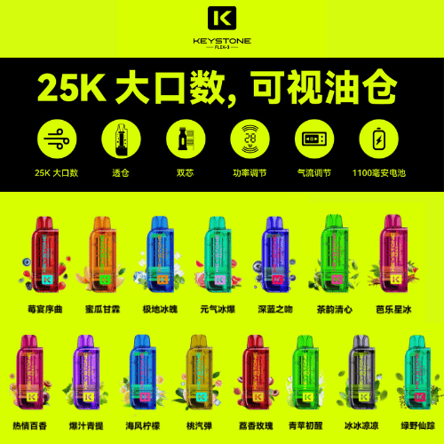 鑰石KEYSTONE⚡25000口煙彈搭配主機⚡另售空倉款可注油【買1盒煙彈贈1支主機🐰顏色隨機】:圖片 3